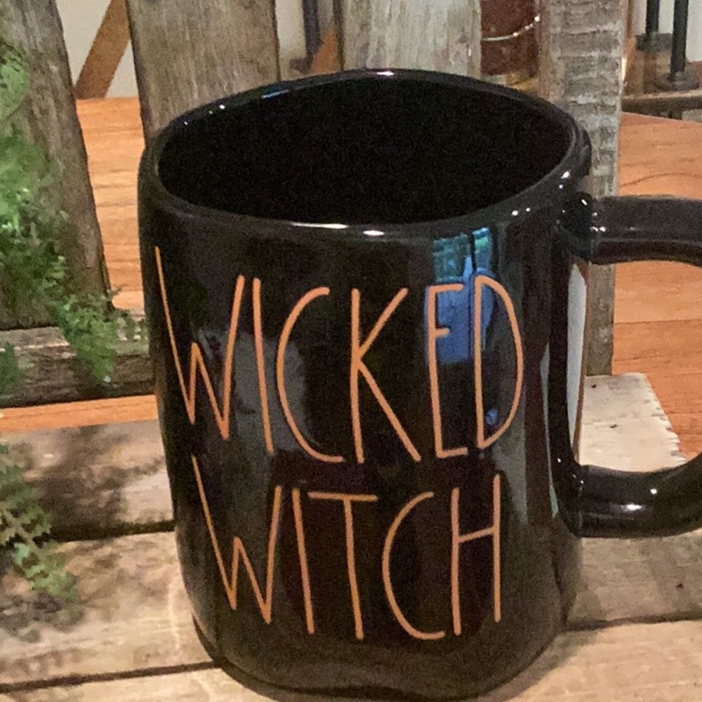 EUC - Rae Dunn WICKED WITCH mug with topper - Picture 2 of 5